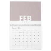 Calendrier de design de couleur moderne minimalist (Feb 2027)