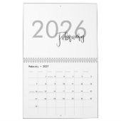 Calendrier de design de luxe simple (Feb 2027)