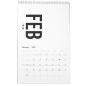 Calendrier de design de luxe simple (Feb 2027)