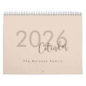 Calendrier de design de luxe simple (Protection)
