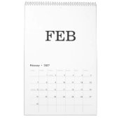 Calendrier de design de luxe simple (Feb 2027)
