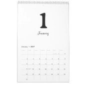 Calendrier de design moderne minimaliste propre (Jan 2027)