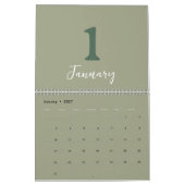 Calendrier de design moderne minimaliste propre (Jan 2027)