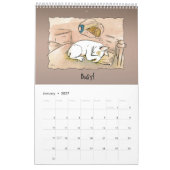 Calendrier de dessin de Taureau de Cute Terrier (Jan 2027)