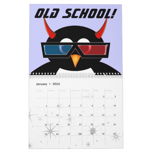 CALENDRIER DE Dessin Dessin EVIL PENGUIN™ 2012 (Jan 2026)
