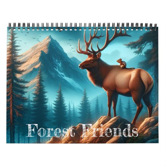 Calendrier de deux pages des amis de la forêt (Protection)