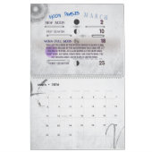 Calendrier de deux pages, Phases de lune (Mar 2026)