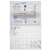 Calendrier de deux pages, Phases de lune (Jan 2026)