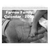 Calendrier de famille de cochonnée - 2008 (Protection)