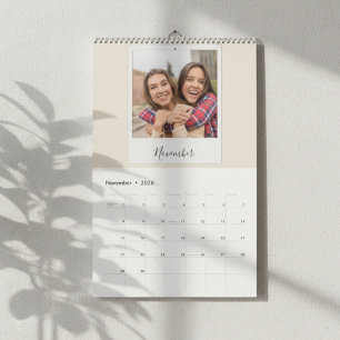 Calendrier de famille personnalisé 2026 Photo Pola