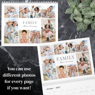 Calendrier de famille personnalisé avec photo 2027