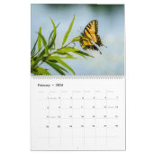 Calendrier de fantaisie de papillon (Feb 2026)