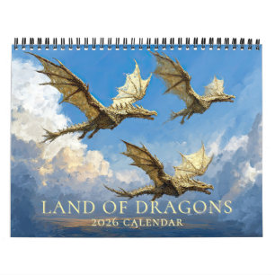 Calendrier de fantasy d'art de dragon épique
