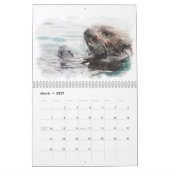 Calendrier de faune d'aquarelle (Mar 2027)