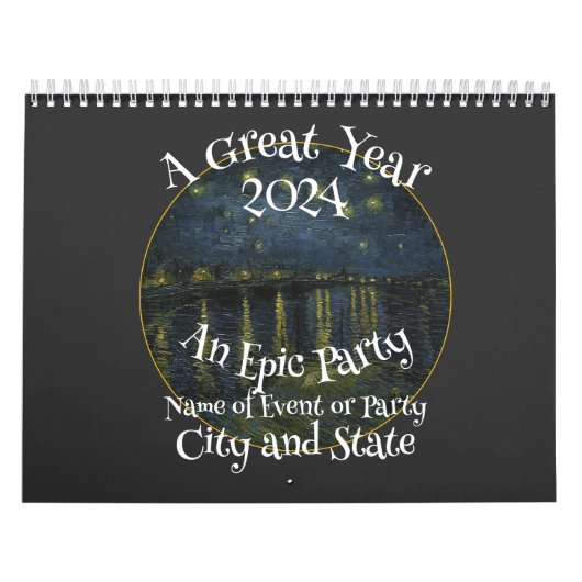 Calendrier de fête de Van Gogh Dîner Fêtes 2024 (Protection)