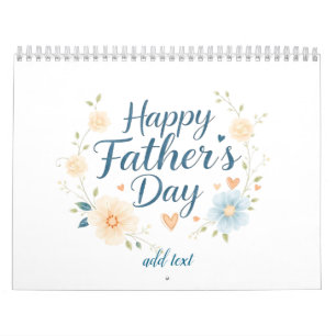 Calendrier de Fête des pères heureux personnalisé