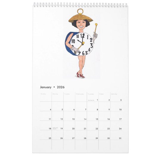Calendrier de filles de scène (Jan 2026)