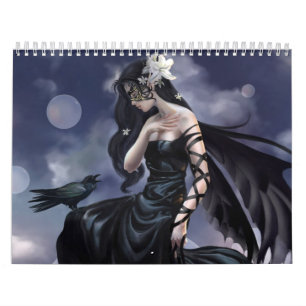 Calendrier de filles d'imaginaire