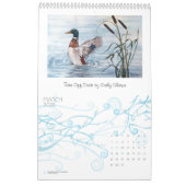 Calendrier de Fineart avec des scènes d'animaux et (Mar 2026)