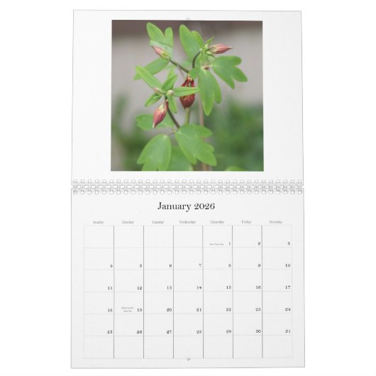 Calendrier de fleur (Jan 2026)