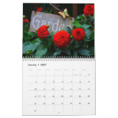 Calendrier de fleur de plate-forme de 2016 dos (Jan 2027)