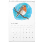 Calendrier de fleurs et d'animaux à l'aquarelle (Jan 2027)