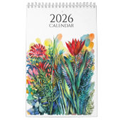 Calendrier de fleurs et d'animaux à l'aquarelle (Protection)