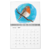 Calendrier de fleurs et d'animaux à l'aquarelle (Jan 2027)