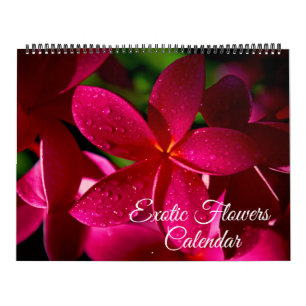 Calendrier de fleurs exotiques de grande taille