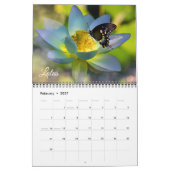 Calendrier de fleurs magnifiques de taille moyenne (Feb 2027)