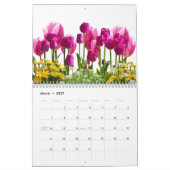 Calendrier de fleurs roses (Mar 2027)