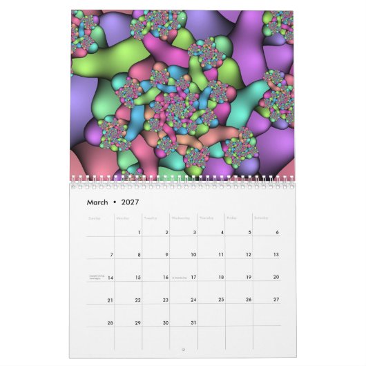 Calendrier de fractales (Mar 2027)