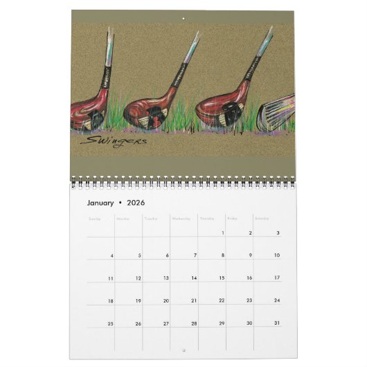 Calendrier de golf (Jan 2026)