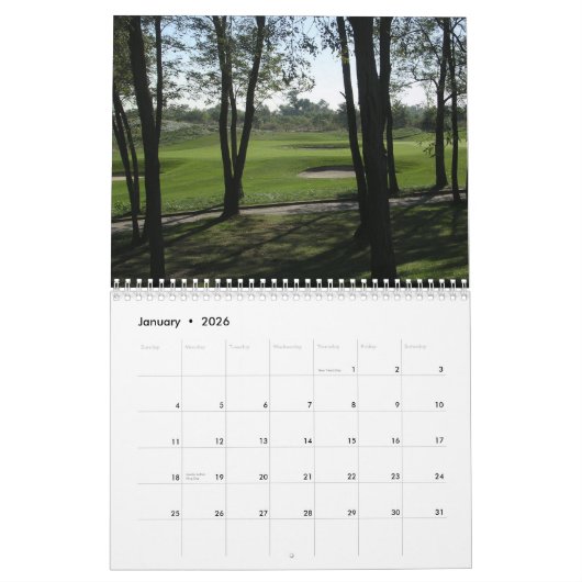 Calendrier de golf 2025 (Jan 2026)