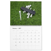 Calendrier de golf avec balle de golf sur herbe ve (Feb 2027)