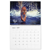 Calendrier de grande taille d'animaux exotiques (Mar 2027)