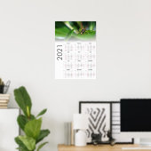 Calendrier de guêpe 2021 Poster - Début de dimanch (Bureau à domicile)