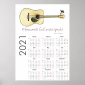Calendrier de guitare Poster 2021 (Devant)