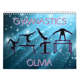 Calendrier de gymnastique Pose de gymnastique Blue