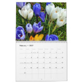 Calendrier de jardin de fleurs multicolores nature (Feb 2027)