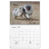 Calendrier de Keeshond de 2019 trompettes (Feb 2027)