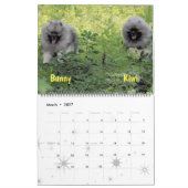 Calendrier de Keeshond de 2019 trompettes (Mar 2027)