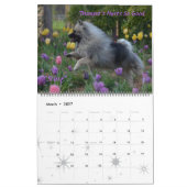 Calendrier de Keeshond de trompette (Mar 2027)