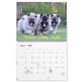 Calendrier de Keeshond de trompette (Mar 2026)