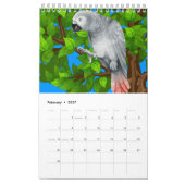 Calendrier de la collection de perroquets. (Feb 2027)