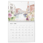 Calendrier de la famille de l'aquarelle de paysage (Mar 2026)