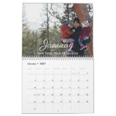 Calendrier de la famille de photos de script moder (Jan 2027)