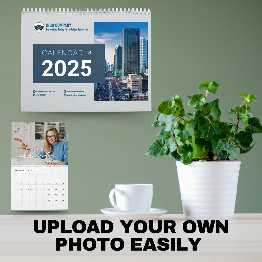 Calendrier de la famille de photos de script moder