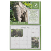 Calendrier de la Fondation Elephant 2021 (Jan 2027)