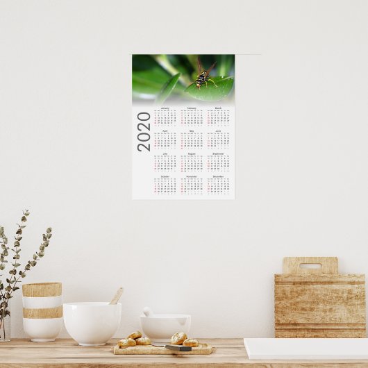 Calendrier de la guêpe Poster 2020 (Cuisine)